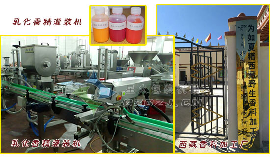 西藏精油灌装机生产现场