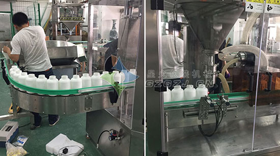 全自动瓶装蛋白粉生产线生产现场